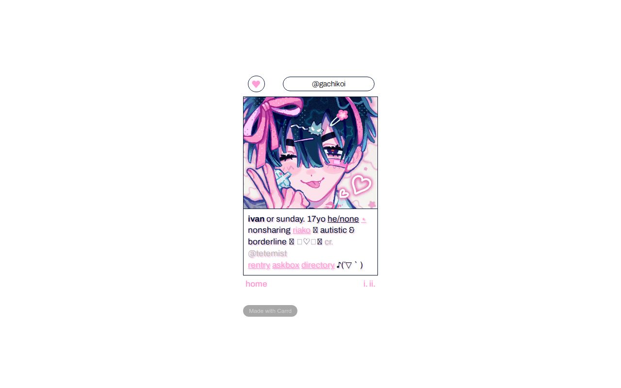 Carrd profile picture for @blush